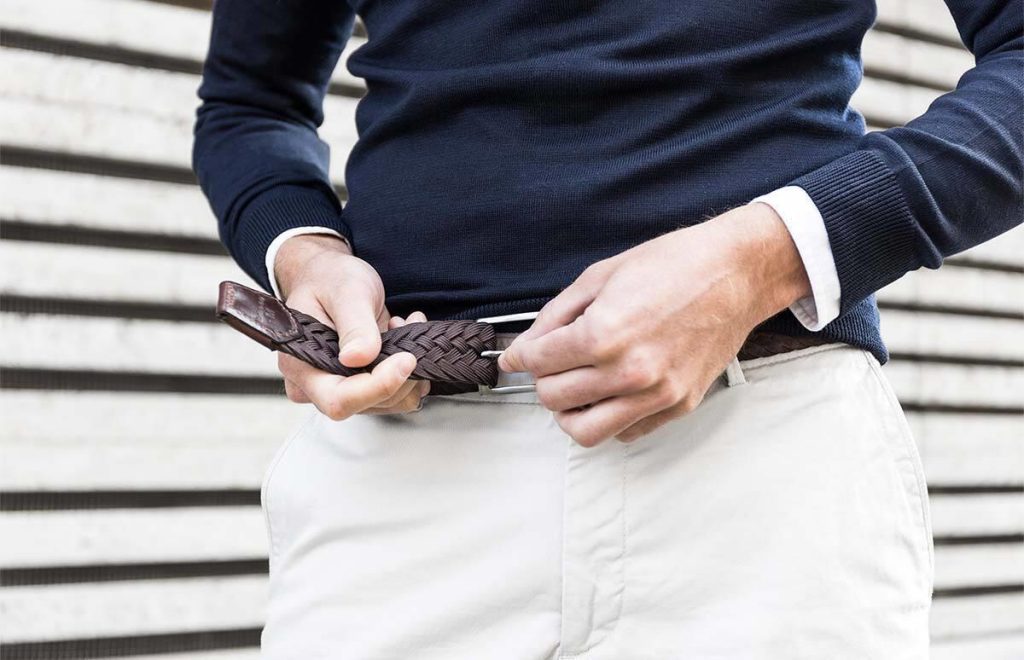 Highbuckle riem zonder gaatjes met verstelbaar haakmekanisme voor perfecte pasvorm